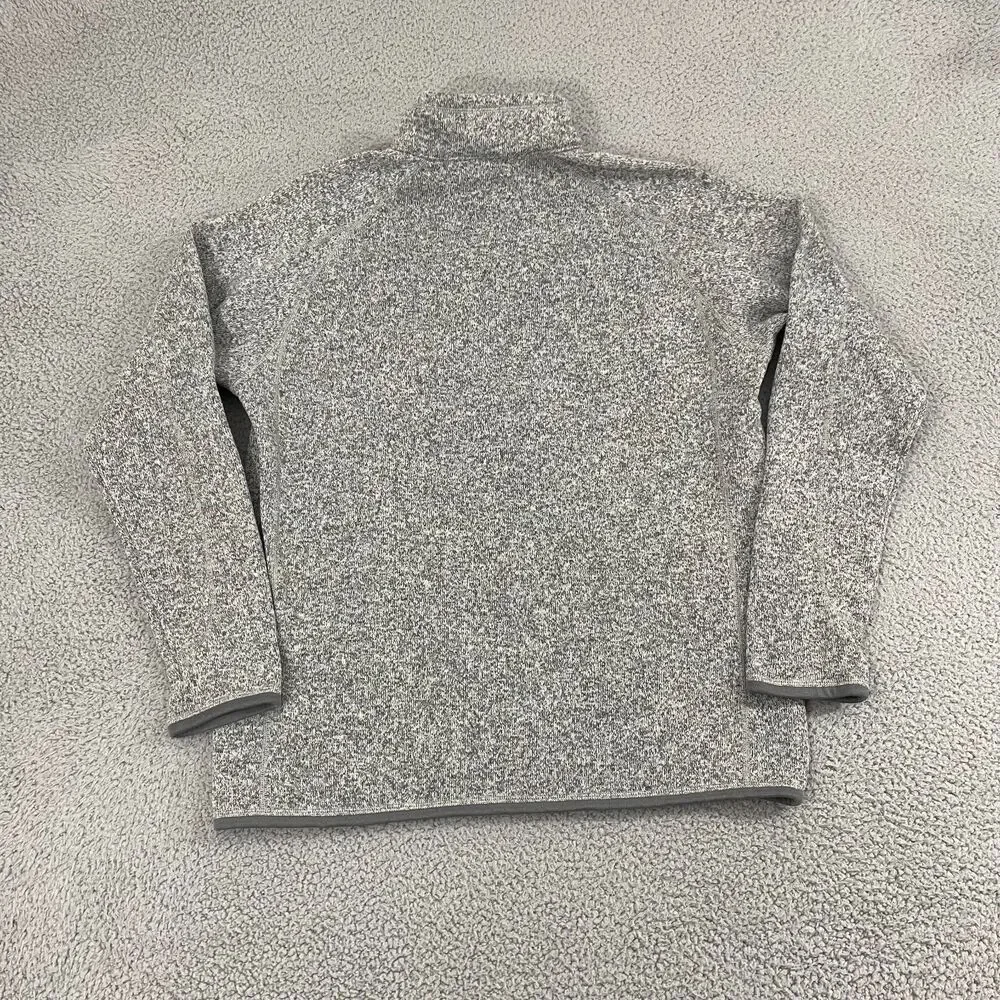 Patagonia‎ Better Sweater 1/4 Zip Men L Gray Fleece Purdue Company Logo Pullover